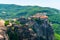 beautiful complex of Meteora monasteries built on rocks, Thessaly