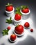 Beautiful composition strawberry, wild strawberry, sweet cherry, cherry, citrus fruits