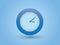 A beautiful cool blue round clock for time for logo and icon