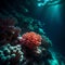 Beautiful corals under the sea - ai generated image