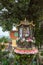 Beautiful corner in the Park of Kopan monastery, Kathmandu, Nepal.