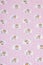 Beautiful cotton texture with lamb embroidery on a calm pink simple background