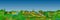 Beautiful country landscape. Vector illustration