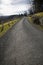 Beautiful countryside empty little road in basque country