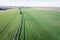 beautiful countryside in Pewsey, Wiltshire. Backpacker walking in footpath outdoor