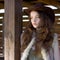 Beautiful cowgirl in hat portrait