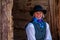 Beautiful Cowgirl in Western Scene