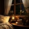 beautiful cozy luxury bedroom generated by AI tool