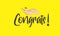 Beautiful Creative Typography of Congrats. Editable Illustration of Clapping Hands.