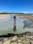 A beautiful creature of nature river water blue sky landscape in Australia