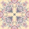 Beautiful cross-stitch pattern. Print for napkin. Vector design