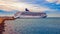 The beautiful cruise ship Norwegian Spirit in Malaga Port, Spain