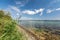 Beautiful crystal-clear water of the Baltic Sea and scenic shoreline in Holnis in Northern Germany