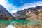 Beautiful crystal clear water lake view in Jiuzhaigou