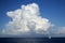 Beautiful cumulus cloud over ocean