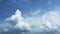 Beautiful cumulus clouds. High-resolution sky panorama