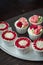 Beautiful cup cakes flowers from butter cream, in red and pink colour. Suitable for Birthday, Anniversary, Valentine Day.