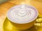 beautiful cup of Taiwanese taro milk drink with latte art