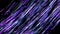 Beautiful curving stream of colored stripes on black background. Animation. Gentle flow of short colored lines that bend