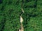 Beautiful curvy street on the mountain, Aerial view, Chiang mai