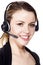 Beautiful customer service operator