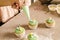 Beautiful cute Easter cupcakes with Easter decorations