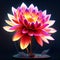 Beautiful dahlia flower on dark background. Vector illustration. generative AI
