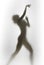 Beautiful dancing woman body silhouette