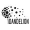 Beautiful dandelion logo icon, simple style.