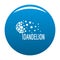 Beautiful dandelion logo icon vector blue