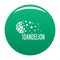 Beautiful dandelion logo icon vector green