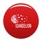 Beautiful dandelion logo icon vector red