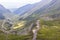 Beautiful and dangerous route Transfagaras in Romania top view