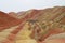 Beautiful Danxia landform and rainbow moutain`s Zhangye Danxia National Geological Park, Zhangye, China