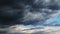 Beautiful dark dramatic sky with stormy clouds time lapse