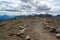 Beautiful day in Canada: Great hiking trail on the Top of Whistlers Peak in Jasper Nationalpark