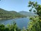 Beautiful day for hiking in Hong Kong Tai tam country park Reservoir irrigation system