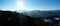 Beautiful day for hiking: Panoramic view at Hohe Wand in Austria / Schneeberg / Rax / Gutensteiner Alpen /