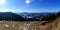 Beautiful day for hiking: Panoramic view at Hohe Wand in Austria / Schneeberg / Rax / Outdoor Travel Lifestyle Concept / Active wi