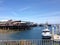 Beautiful Day in Monterey, California, View of Pier and Boats