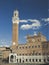 Beautiful day in Siena Piazza del Campo the Tower of Palazzo Ravizza Front side