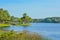 A beautiful day for a walk and the view of the wood bridge to the island at John S. Taylor Park in Largo, Florida.