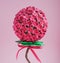 Beautiful decoration crafts floral pink topiary, DIY