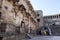 Beautiful decoration of inner facade of well preserved Roman theatre in ancient city Aspendos, Turkey