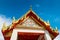 Beautiful decorative elements temple architecture in Bangkok, Th