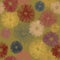 Beautiful decorative seamless pattern, bright silhouettes of flowers on a gold background