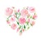 Beautiful delicate tender cute elegant lovely floral colorful spring summer pink and red roses with buds and leaves bouquet like a