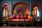 Beautiful Den in Royal Indian Style. Generative AI