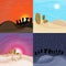 Beautiful Desert Landscapes Set