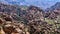 Beautiful desert mountains landscape. Wadi Dana, Jordan